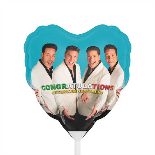 Congratulations by the Esteriore Brothers - Heart Balloon 6"